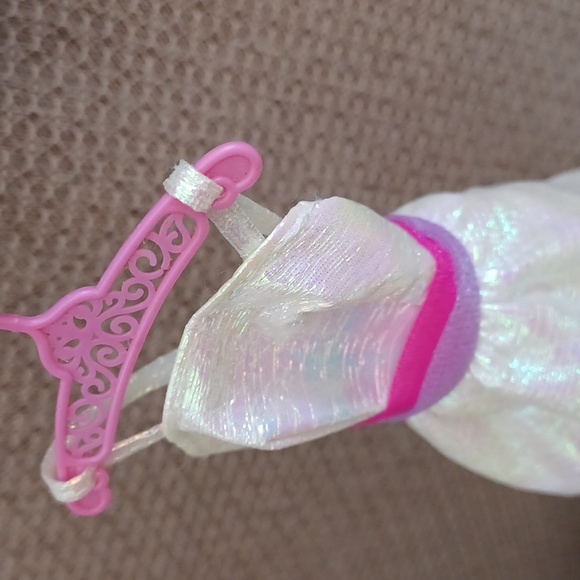 Vintage Barbie Dress Mattel Doll 80's Crystal Barbie Iridescent Dress Gown - Picture 15 of 17